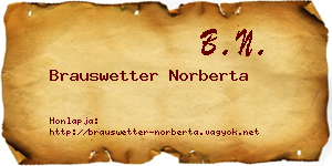 Brauswetter Norberta névjegykártya
